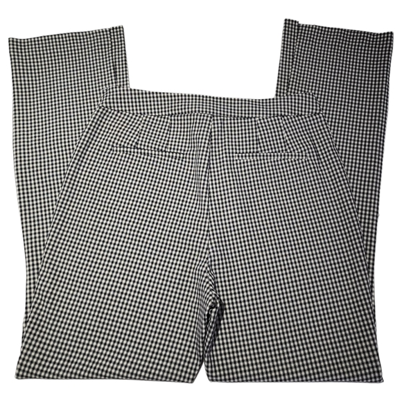 Nicole Miller Womens Pants Black And White Plaid High Waisted Split Leg Size 8 - Picture 13 of 15